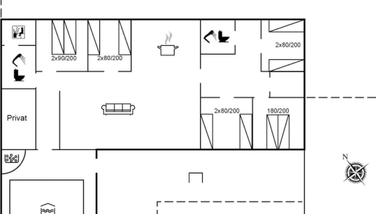 Casa de 5 quartos em Rødby com piscina privada e terraço - Foto 1