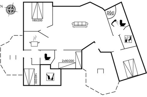 Photo 2 - Maison de 4 chambres à Hals avec terrasse et sauna
