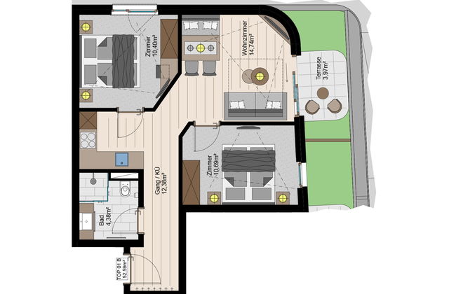 Apartamento de 3 quartos em Fügen com piscina e jardim - Foto 7