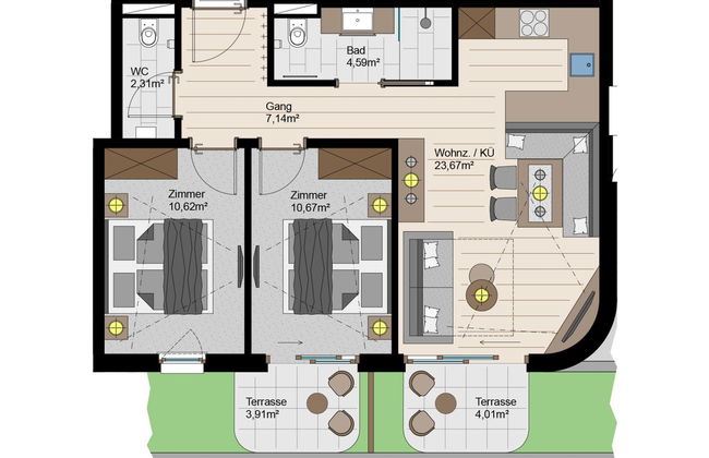 Apartamento de 3 quartos em Fügen com piscina e jardim - Foto 6