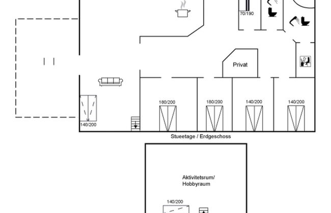 Casa de 5 quartos em Bredebro com terraço e sauna - Foto 2