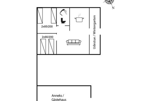 Foto 2 - Casa de 2 quartos em Tarm com terraço