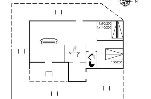 Foto 2 - Casa de 2 quartos em Løkken com terraço