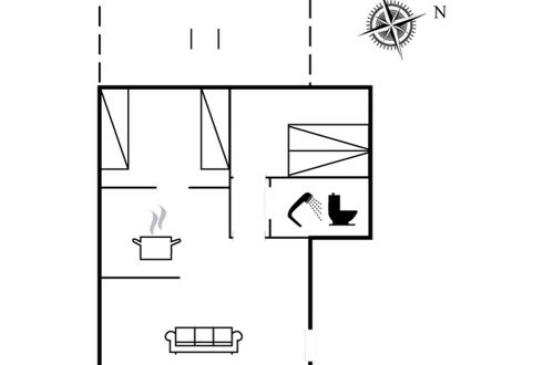 Foto 14 - Casa de 2 habitaciones en Vejers Strand con terraza