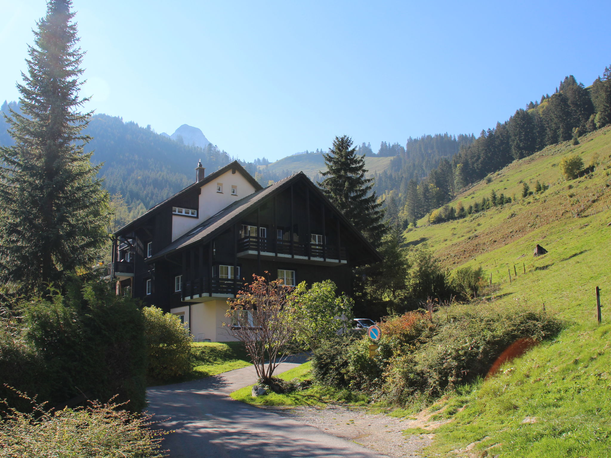 Foto 1 - Appartamento con 1 camera da letto a Gruyères con vista sulle montagne