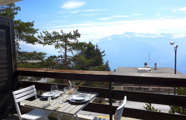 Apartamento de 1 quarto em Crans-Montana com piscina e sauna - Foto 1