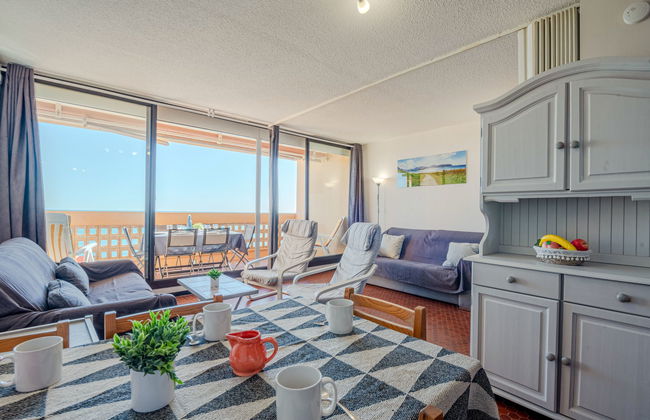 Apartamento de 1 quarto em Le Barcarès com piscina e terraço - Foto 12