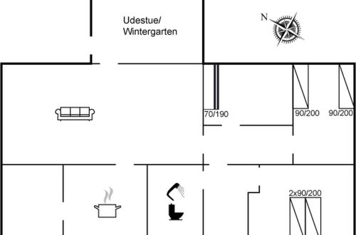 Foto 2 - Casa de 3 quartos em Rønne com terraço