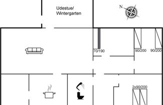 Foto 2 - Casa de 3 quartos em Rønne com terraço