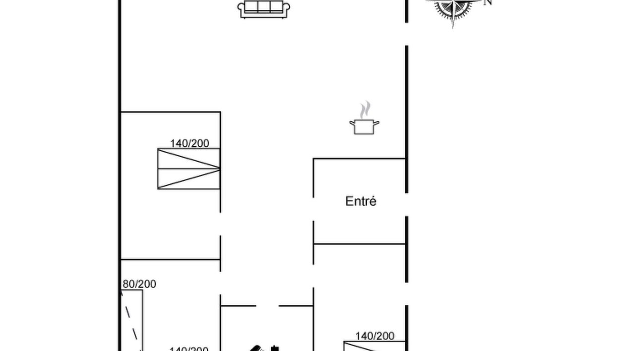 Casa con 3 camere da letto a Dronningmølle con terrazza - Foto 1