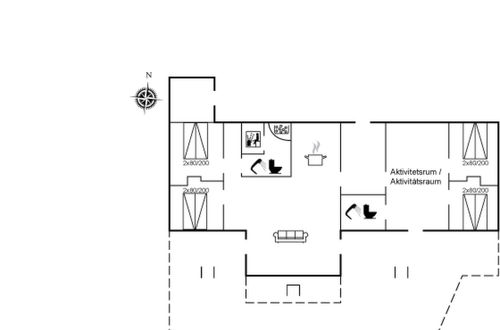 Foto 1 - Casa de 4 quartos em Oksbøl com terraço e sauna