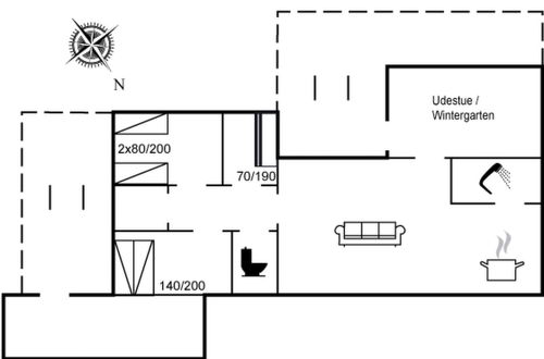 Photo 2 - Maison de 3 chambres à Sønder Vorupør avec terrasse