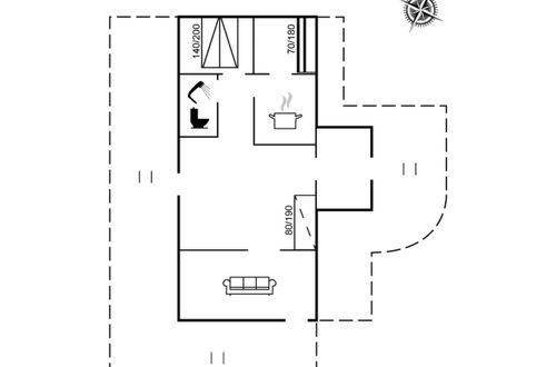 Foto 2 - Casa de 2 quartos em Hals com terraço