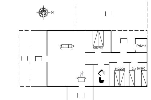 Foto 25 - Casa con 3 camere da letto a Knebel con terrazza