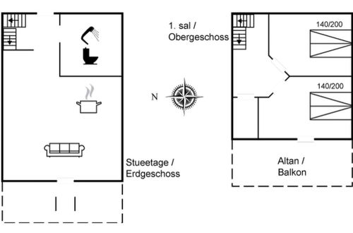 Foto 2 - Casa de 2 quartos em Løkken com terraço