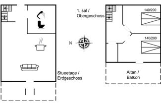 Foto 2 - Casa de 2 quartos em Løkken com terraço