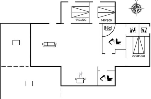 Foto 2 - Casa de 3 quartos em Hirtshals com terraço e sauna