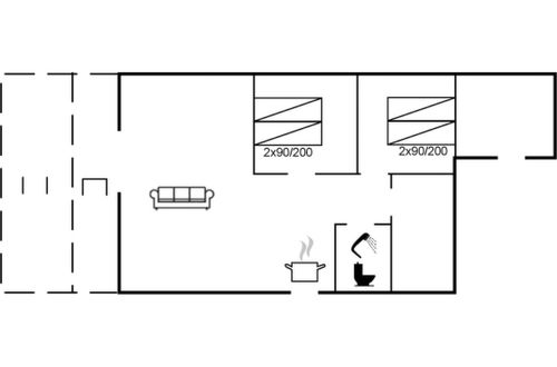 Foto 2 - Casa de 2 quartos em Aakirkeby com terraço
