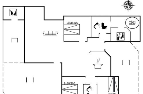 Foto 30 - Casa de 3 habitaciones en Klitmøller con terraza y sauna