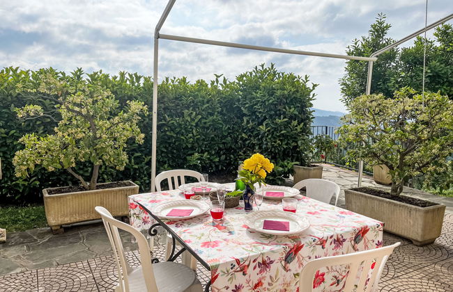Apartamento de 2 quartos em Prelà com piscina e jardim - Foto 10