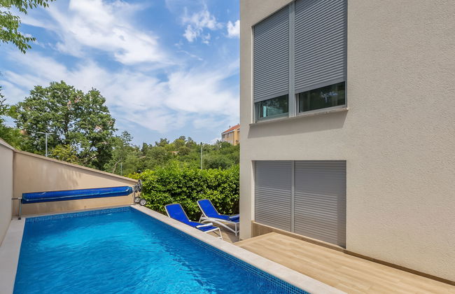 Casa de 4 quartos em Malinska-Dubašnica com piscina privada e jardim - Foto 25