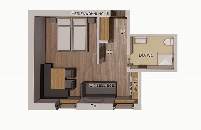 Apartamento de 1 quarto em Ischgl - Foto 15