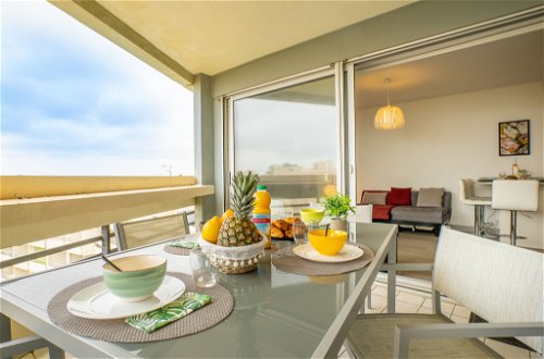 Foto 14 - Apartamento de 1 habitación en Canet-en-Roussillon con jardín y vistas al mar