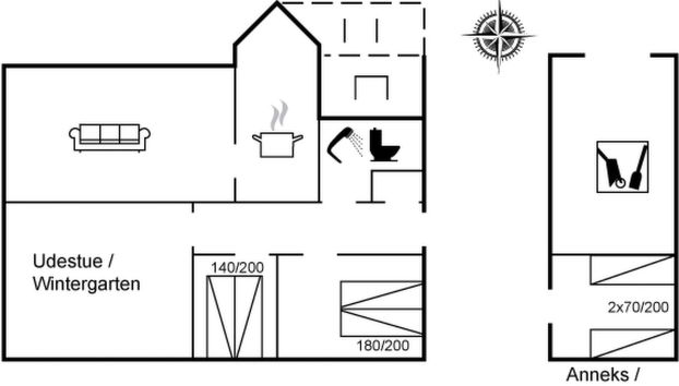 Haus mit 2 Schlafzimmern in Brenderup Fyn mit terrasse - Foto 2