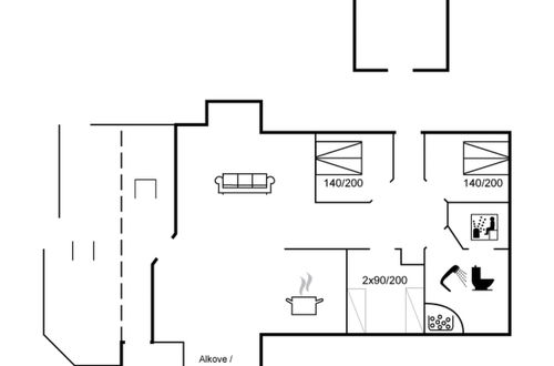 Foto 2 - Casa de 3 quartos em Hemmet com terraço e sauna