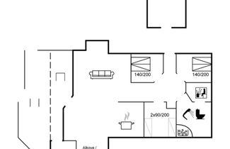 Foto 2 - Casa de 3 quartos em Hemmet com terraço e sauna