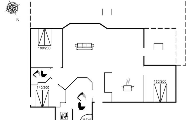 Casa de 3 quartos em Vinderup com terraço e sauna - Foto 2