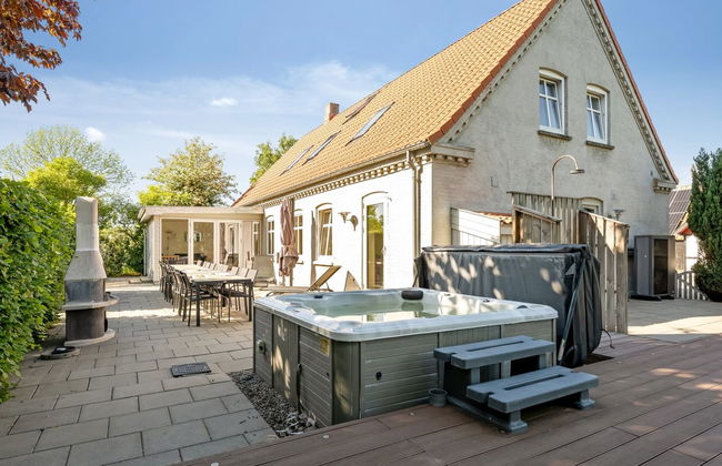 Casa de 9 quartos em Idestrup com piscina privada e terraço - Foto 9