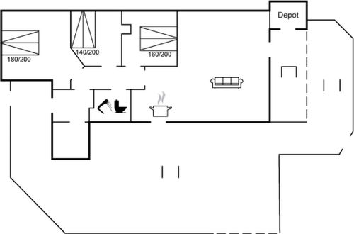 Foto 2 - Casa de 3 quartos em Vejers Strand com terraço