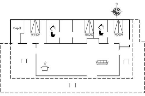 Foto 2 - Casa de 3 quartos em Vejers Strand com terraço
