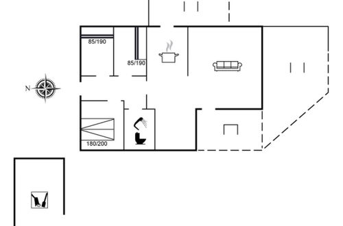 Foto 2 - Casa de 3 quartos em Løkken com terraço