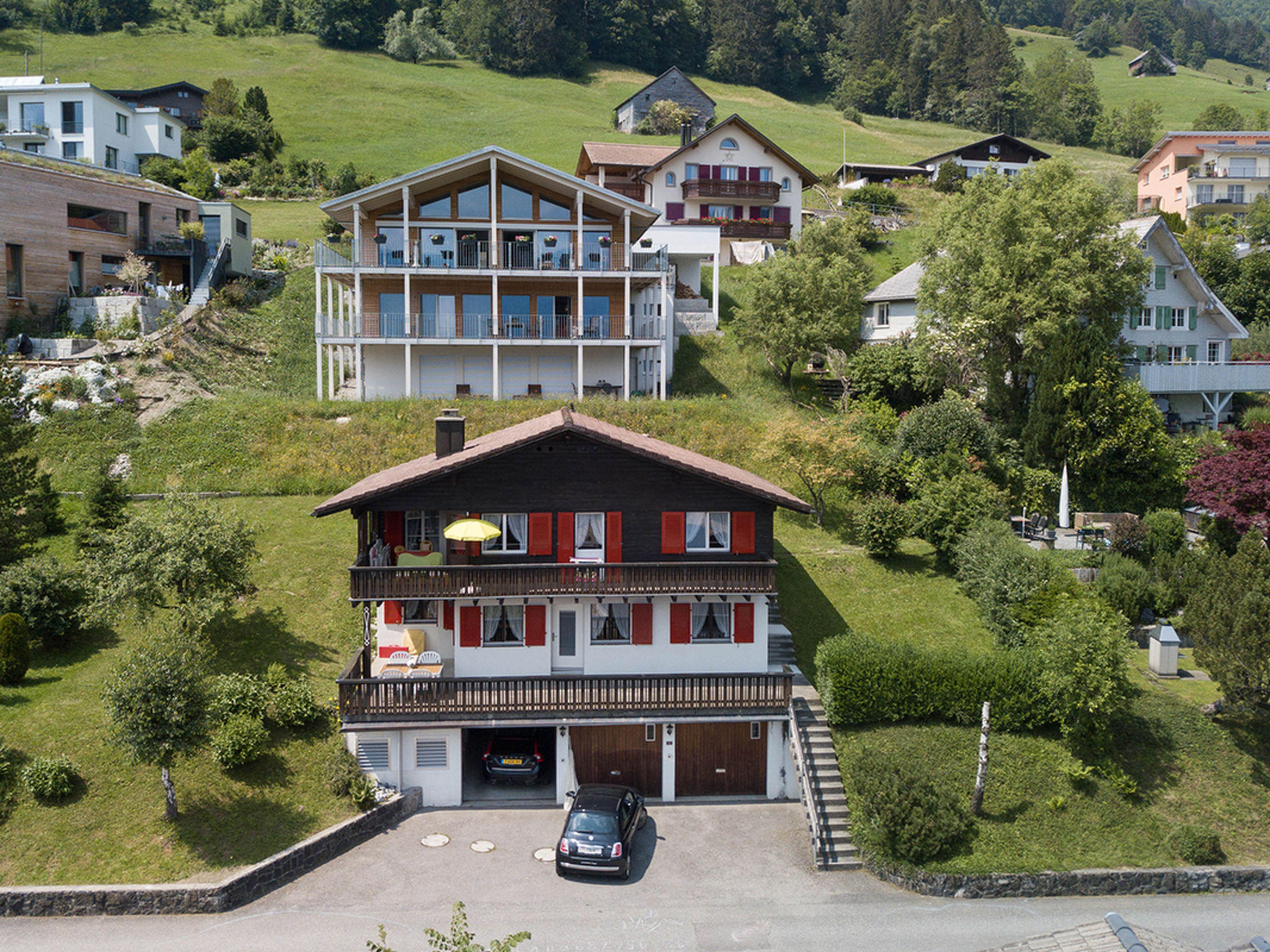 Foto 1 - Appartamento con 2 camere da letto a Amden con vista sulle montagne