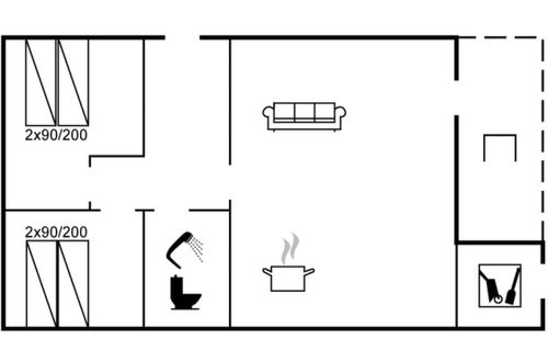 Foto 5 - Casa de 2 quartos em Hvide Sande com terraço