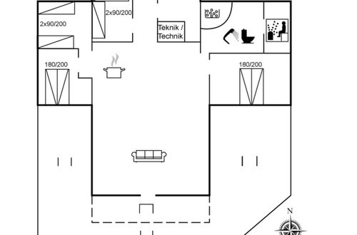 Foto 2 - Casa de 4 quartos em Rømø com sauna