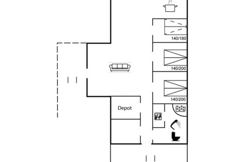 Foto 36 - Casa de 3 habitaciones en Rømø con sauna