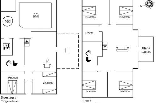 Foto 2 - Casa de 6 quartos em Rømø com piscina privada e sauna