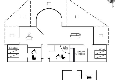 Foto 2 - Casa de 3 quartos em Vejers Strand com terraço