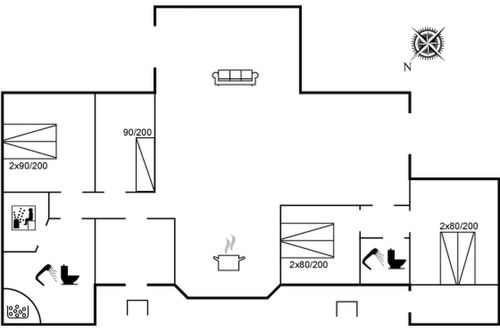 Photo 2 - Maison de 4 chambres à Jerup avec terrasse et sauna