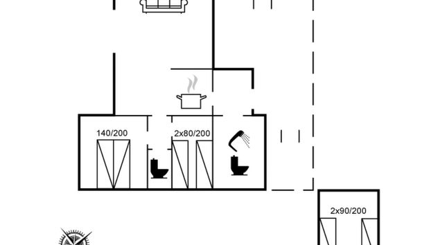 Casa con 2 camere da letto a Bjert con terrazza - Foto 2