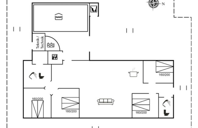 Casa con 4 camere da letto a Ringkøbing con piscina privata e terrazza - Foto 2