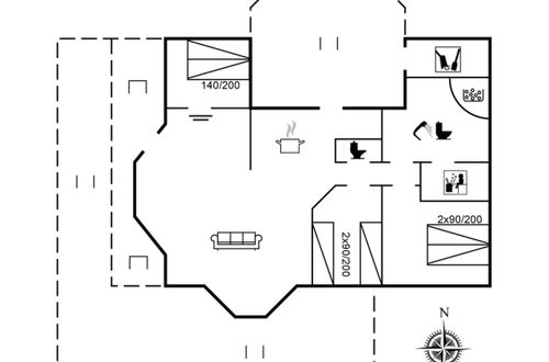 Foto 2 - Casa de 3 quartos em Løkken com terraço e sauna