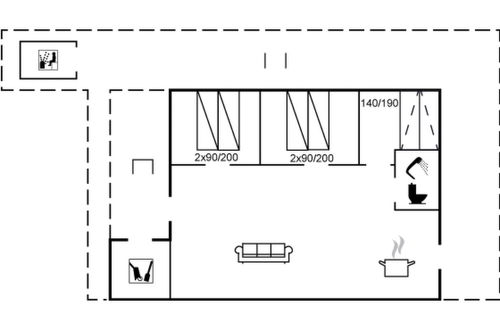 Foto 2 - Casa de 3 quartos em Allinge com terraço e sauna
