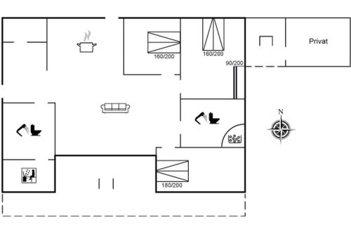 Foto 2 - Casa de 3 quartos em Hadsund com terraço e sauna