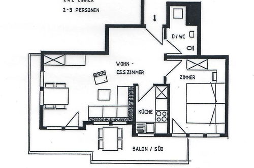 Foto 6 - Apartment mit 1 Schlafzimmer in Saas-Fee