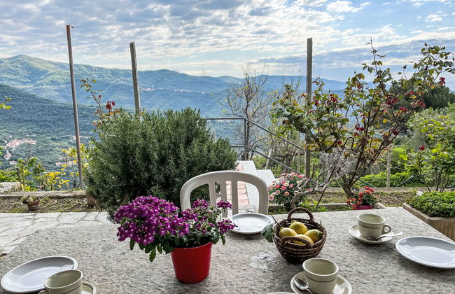 Apartamento de 2 quartos em Prelà com piscina e jardim - Foto 16