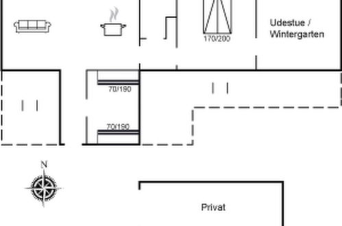 Foto 17 - Casa de 2 quartos em Tarm com terraço